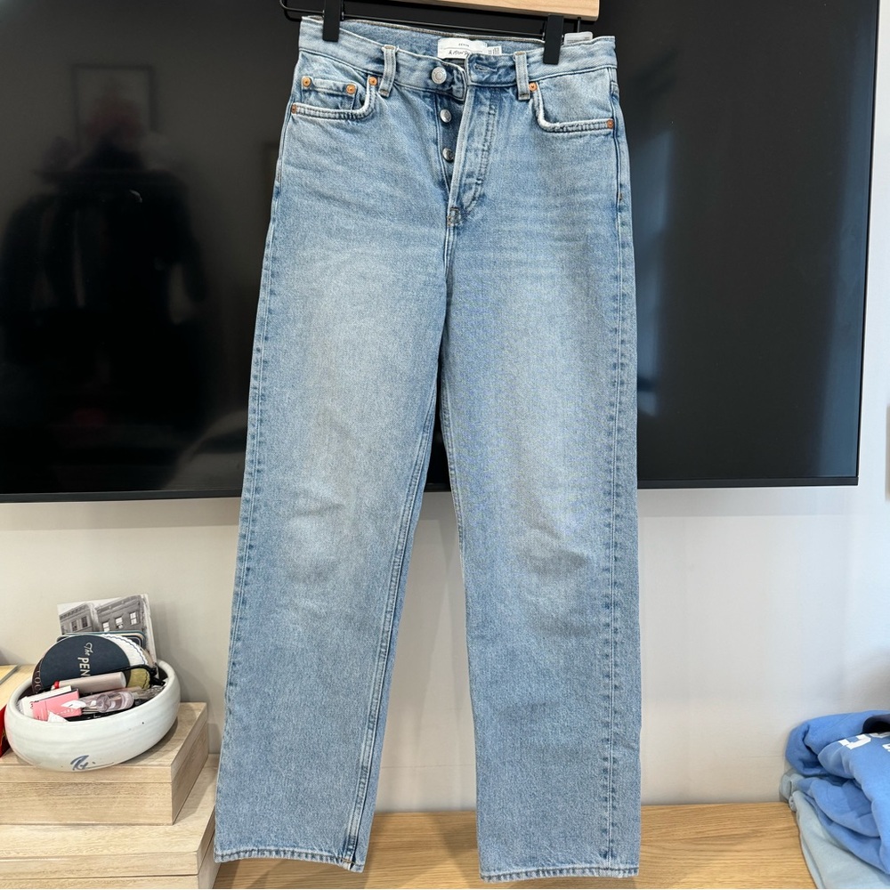 & Other Stories straight leg light wash jeans